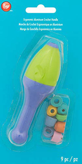 Picture of Boye 3421001001M Ergonomic Crochet Hook Handle4.5'', 4.5'', Purple, Green