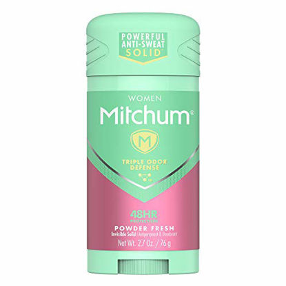 Picture of Mitchum Women Stick Solid Antiperspirant Deodorant, Powder Fresh, 2.7 Ounce (Pack of 1)