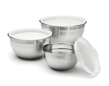 Picture of Cuisinart CTG-00-SMB Stainless Steel Mixing Bowls with Lids, Set of 3