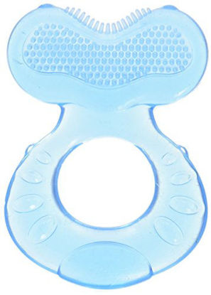 Picture of Nuby Silicone Teethe-eez Teether with Bristles, Includes Hygienic Case, Colors May Vary