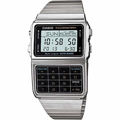 Picture of Casio Men's Silver Tone 25 Memory Calculator Databank Watch