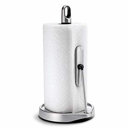 Picture of simplehuman Tension Arm Paper Towel Holder, Brushed Stainless Steel
