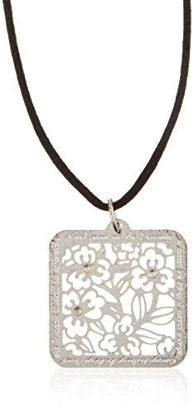 Picture of Little Things Mean A Lot Serenity Necklace, Includes 1-1/4-Inch Silver Plated Square Pendant