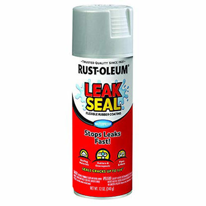 Picture of Rust-Oleum 267972 LeakSeal Flexible Rubber Coating Spray, 12 oz, Aluminum