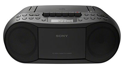 Picture of Sony Stereo CD/Cassette Boombox Home Audio Radio, Black (CFDS70BLK)
