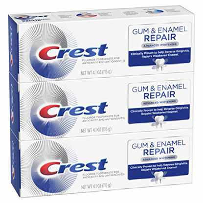 Picture of Crest Gum & Enamel Repair Toothpaste, Advanced Whitening, 4.1oz (Pack of 3) ( Packaging May Vary )