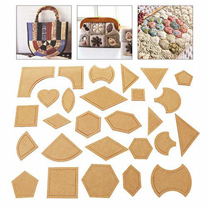 Picture of Handmade Mixed Quilt Templates,54 Pcs/Set Quilter Styling Tool Cloth for Quilting Supplies Clear Acrylic Pattern Stencil DIY Tool for Patchwork Leather Craft Quilting Sewing Tool