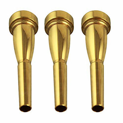 Picture of ACCOCO 3C/5C/7C Trumpet Mouthpiece, Copper Material Trumpet Accessories Parts(3 Pack)