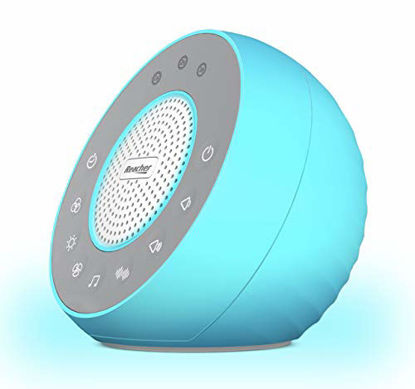 Picture of REACHER R2 White Noise Machine and Night Light with 31 Soothing Sounds, 0-100 Dimmable Color Changing Light, Sleep Timer for Sleeping, Feeding, for Baby, Kids, Adult,Bedside Table