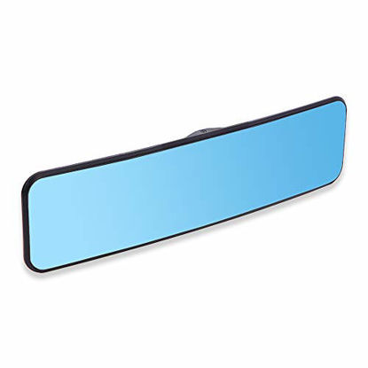 Picture of SkycropHD Anti Glare Rear View Mirror for Car, Clip on Wide Angle Rearview Mirror Eliminate Blind Spots - Convex, Blue