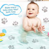 Picture of 20 Pieces Non-slip Bathtub Stickers Adhesive Paw Print Bath Treads Non Slip Traction to Tubs Bathtub Stickers Adhesive Decals Anti-slip Appliques for Bath Tub Showers, Pools, Boats, Stairs (Gray)