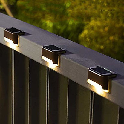 Picture of Solpex Solar Deck Lights Outdoor 16 Pack, Solar Step Lights Waterproof Led Solar Lights for Outdoor Stairs, Step , Fence, Yard, Patio, and Pathway(Warm White)