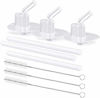 Picture of 3-pack Replacement Straws for Thermos Funtainer 12 Ounce Bottle,and 3 Pieces Straw Cleaning Brushes Safe to Use for Adult and Children