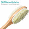 Picture of Shower Body Exfoliating BrushBath Back Cleaning Scrubber with Upgrade Long Bamboo HandleDry or Wet Skin Exfoliator Brush with Soft and Stiff Bristles Back Washer for Men Women