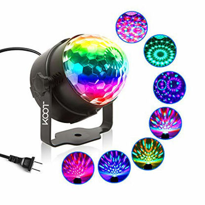 Picture of Party Lights - KOOT Disco Ball Sound Activated Disco Dance Lights with Remote, Magic LED DJ Lights 7 Colors Mode RGB Strobe Lights for Home Room Kids Xmas Party Bedroom Bar Club Show