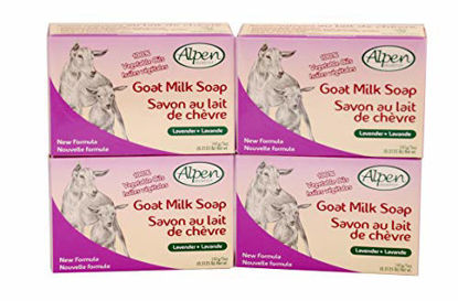 Picture of Alpen Secrets Daily Cleansing Goat milk Soap with Lavender Oil, 5-Ounces Bars (Pack of 4)