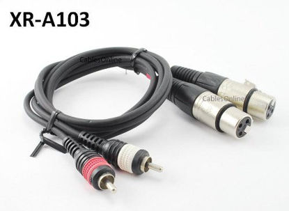 Picture of CablesOnline 3ft Dual XLR Female to 2-RCA Male Cable (XR-A103)