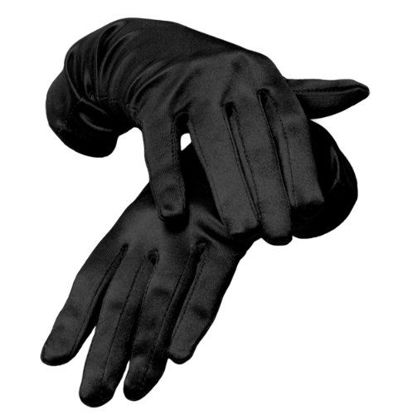Picture of KMystic Dress Wrist Length Satin Gloves (Black)