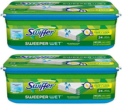 Picture of Swiffer Sweeper Wet Mopping Cloth Refill - Open Window Fresh - 24 wet cloths - 2 pk