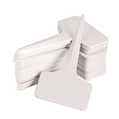 Picture of KINGLAKE 100 Pcs 6 x10cm Plastic Plant T-Type Tags Nursery Garden Labels