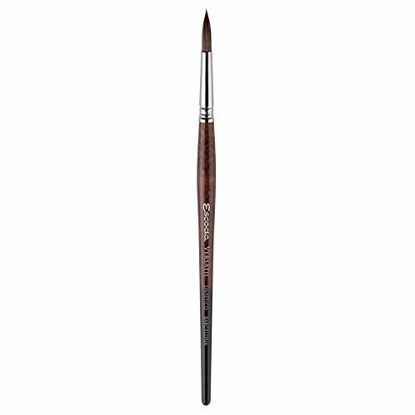 Picture of Escoda Versatil 1540 Series Artist Watercolor and Acrylic Paint Brush, Short Handle, Pointed Round, Size 8