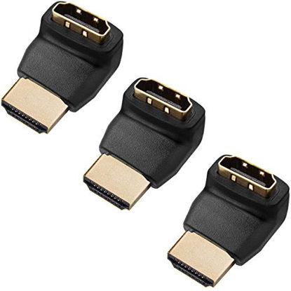 Picture of Twisted Veins ACHLA3 Three (3) Pack of HDMI 270 Degree/Right Angle Connectors/Adapters