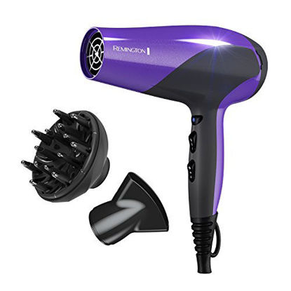 Picture of Remington D3190 Damage Protection Hair Dryer with Ceramic + Ionic + Tourmaline Technology, Purple