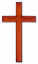 Picture of Wall Cross Solid Mahogany Wooden Carved, 6 x 12 Inches, White Box