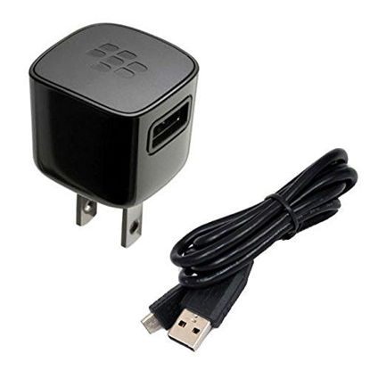 Picture of Blackberry OEM Premium Quality Home Charger USB Adapter for Blackberry Z10, Q10, Z30, Passport, Classic, Tour 9630, Torch 9810, Curve 3G 9330