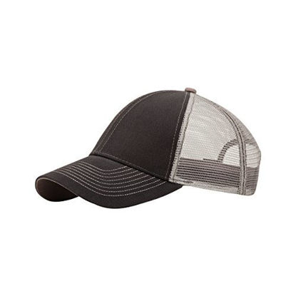 Picture of MG Unisex Low Profile (Str) Trucker Cap-7641-D-GRY-GRY