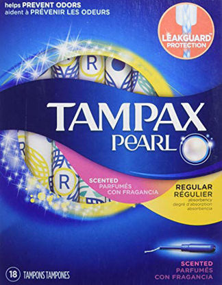Picture of Tampax Pearl Tampons, Fresh Scent - Regular - 18 ct, Blue