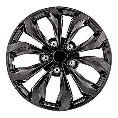 Picture of Pilot Automotive WH555-16GM-B 16 Inch 16" Universal Fit Spyder Wheel Cover | Set of 4 | Fits Toyota Volkswagen VW Chevy Chevrolet Honda Mazda Dodge Ford and Others