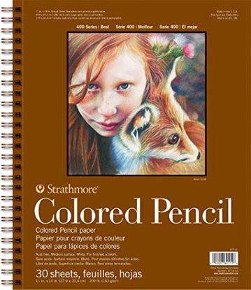 Picture of Strathmore 400 Series Colored Pencil Pad, 11"x14" Wire Bound, 30 Sheets
