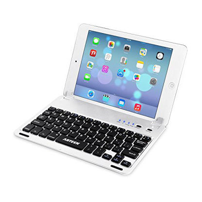 Picture of Arteck Ultra-Thin Apple iPad Mini Bluetooth Keyboard Folio Case Cover with Built-in Stand Groove for Apple iPad Mini 3/2 / 1 / iPad Mini with Retina Display with 130 Degree Swivel Rotating