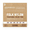 Picture of D'Addario EJ32C Folk Nylon Guitar Strings Ball End Silver Wound/Clear Nylon Trebles