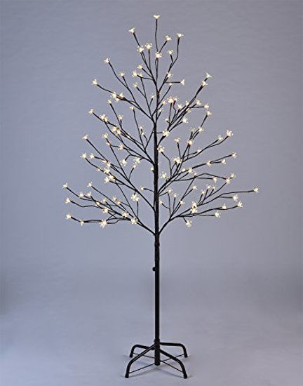 GetUSCart- LIGHTSHARE 5FT LED Star Light Tree, Warm Light, Brown