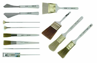Picture of Bob Ross - Landscape Brush Set, Oil Based Painting Tools, 12 pieces