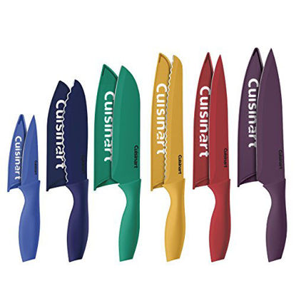 Picture of Cuisinart C55-12PCKSAM 12 Piece Color Knife Set with Blade Guards (6 knives and 6 knife covers), Jewel - Amazon Exclusive