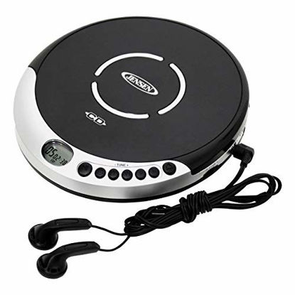 Picture of Jensen CD Portable Personal CD Player with 60 Seconds Anti-Skip Protection, FM Radio & Bass Boost + Stereo Earbuds - Black