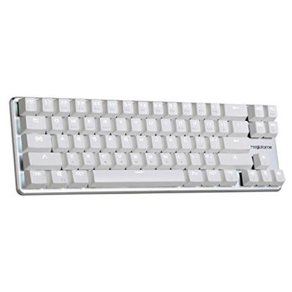 Picture of Qisan Gaming Keyboard Mechanical Wired Keyboard Cherry MX Brown Switch Backlight Keyboard 68-Keys Mini Design White