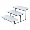 Picture of Gibson Elite Gracious Dining Dinnerware, 3-Tier Rectangle Plate Set with Metal Stand, White