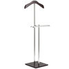 Picture of Brown Wood & Metal Suit Valet Floor Stand/Garment Organizer Rack/Coat & Pants Hanger - MyGift