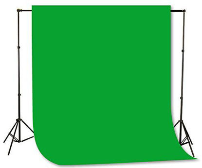 Picture of Fancierstudio Green Screen Background Stand Backdrop Support System Kit with 6ft x 9ft Chromakey Green Muslin Backdrop by Fancierstudio H804 6x9G
