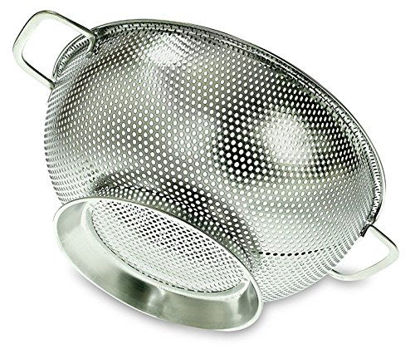 Picture of PriorityChef Colander, Stainless Steel 3 Qrt Kitchen Strainer With Large Stable Base