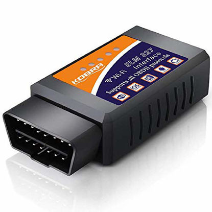 Picture of OBD2 Scanner & WiFi Car Code Reader - Clears Check Engine Lights Instantly - Diagnose 3000 Car Codes - Wireless Car Diagnostic Scanner - Auto Scanner for 1996+ Vehicles (iOS & Android Devices Only)