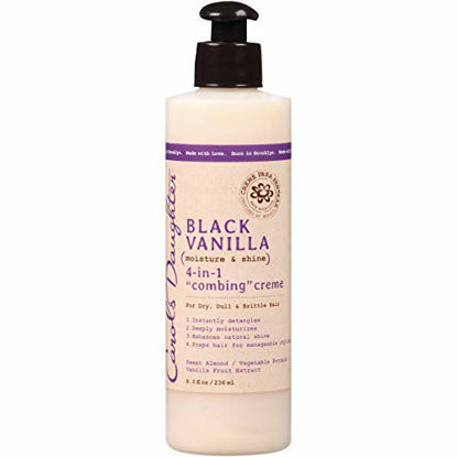Picture of Carols Daughter Black Vanilla Moisture & Shine 4 in 1 Combing Creme for Dry Hair and Dull Hair, with Sweet Almond Oil and Vanilla Fruit Extract, Hair Detangler, 8 fl oz