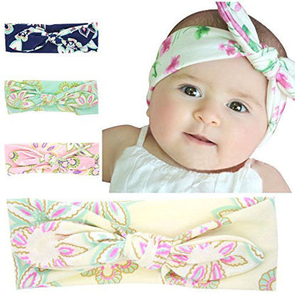 Picture of AKOAK 4Pcs/ Set Fashion Cute Baby Headband Girl Headband Bow Headband Hair Accessories