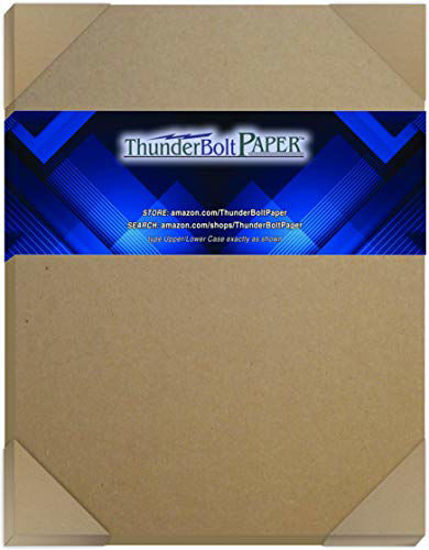 Picture of 50 Sheets Chipboard 20pt (Point) 7 X 10 Inches - Light Weight Letter Size - Double 5X7 - .020 Caliper Thick Cardboard Craft|Ship Brown Kraft Paper Board