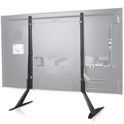 Picture of WALI Universal TV Stand Table Top for Most 22 to 65 inch LCD Flat Screen TV, VESA up to 800 by 400mm , Black (TVS001)
