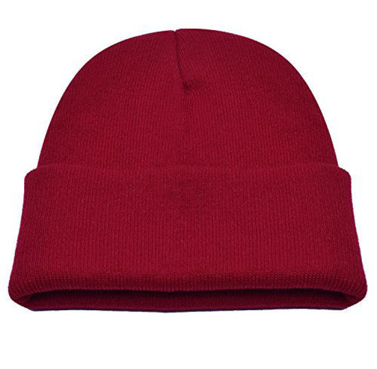 GetUSCart PZLE Knit Hat USA Sport Winter Hats Red Watch Cap